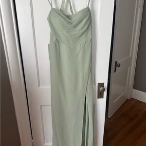 Dusty Sage Azazie Bridesmaid Dress